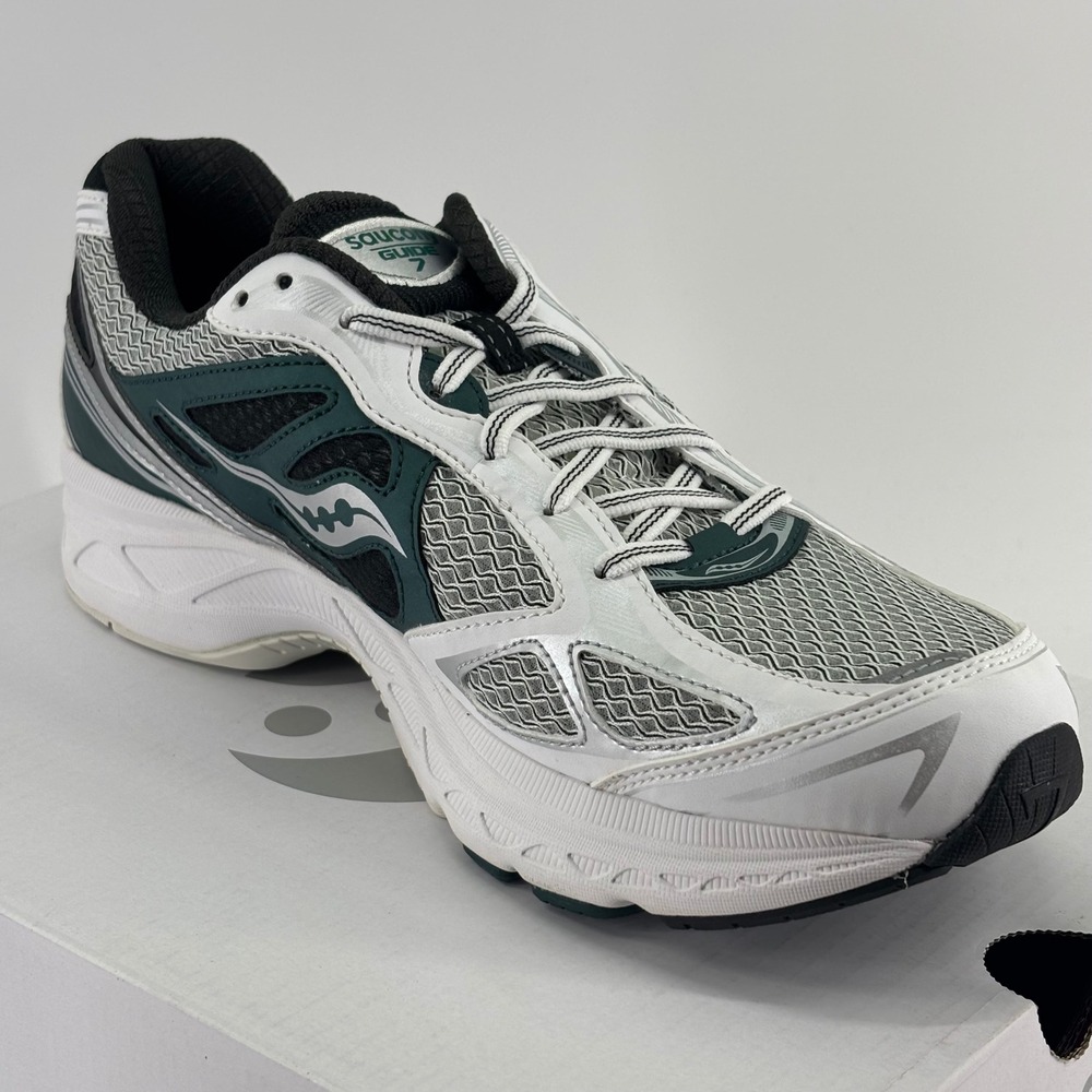 Saucony ProGrid Guide 7 Sneaker Mens 11 White Green S70936-8 New Running Shoes